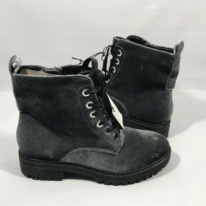 Mossimo Supply Co. Rihanna Gray Velvet Boots